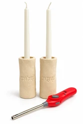 זוג פמוטי חרס שבת שלום טבעי