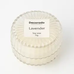 נר סויה מקרון LAVENDER שמנת