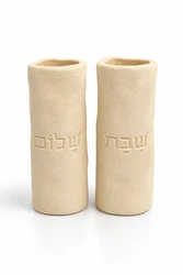 זוג פמוטי חרס שבת שלום טבעי